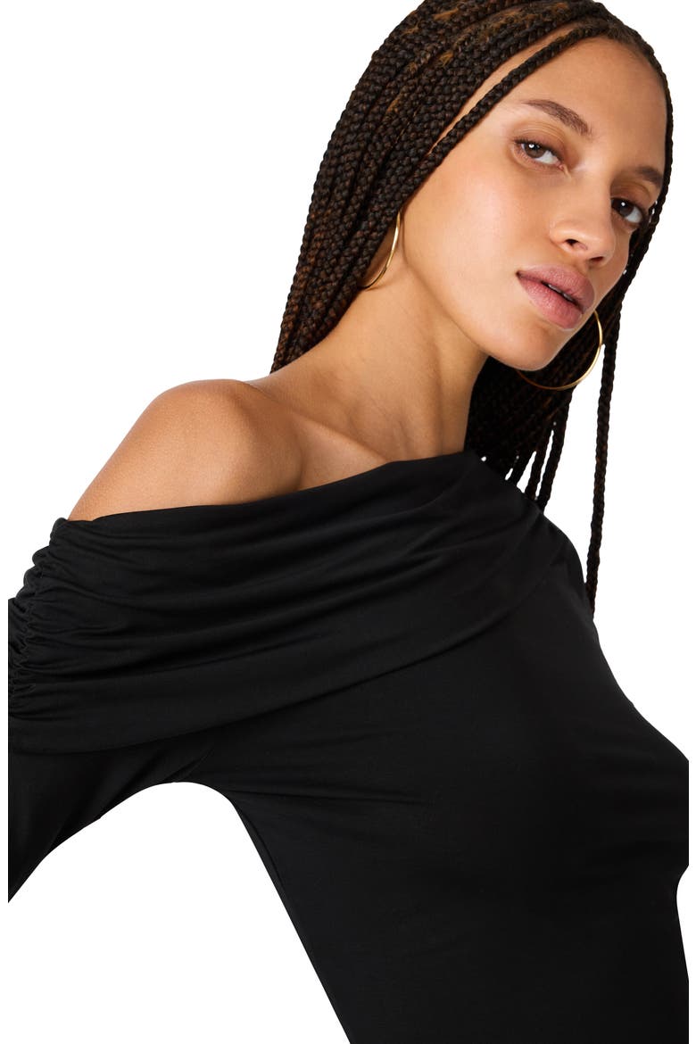 Ryder Off the Shoulder Knit Top, Alternate, color, BLACK