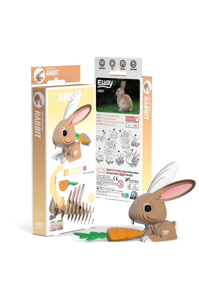 Eugy Puzzles Rabbit 3D Puzzle, Main, color, NO COLOR