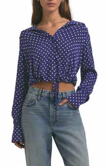 Favorite Daughter The Parker Polka Dot Long Sleeve Button-Up Shirt