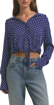 Favorite Daughter The Parker Polka Dot Long Sleeve Button-Up Shirt
