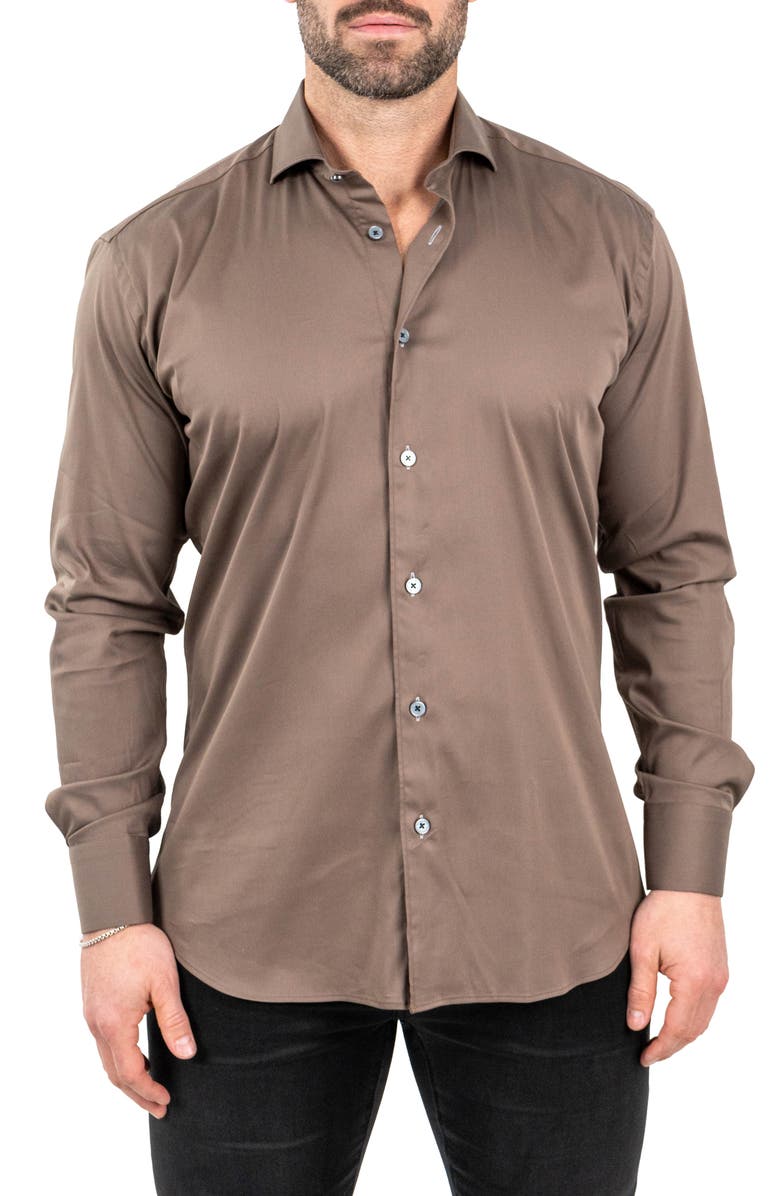 Maceoo Einstein StretchSolid Button-Up Shirt, Main, color, 