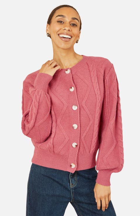 Relaxed Fit Cable Cardigan