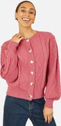 Yumi Relaxed Fit Cable Cardigan
