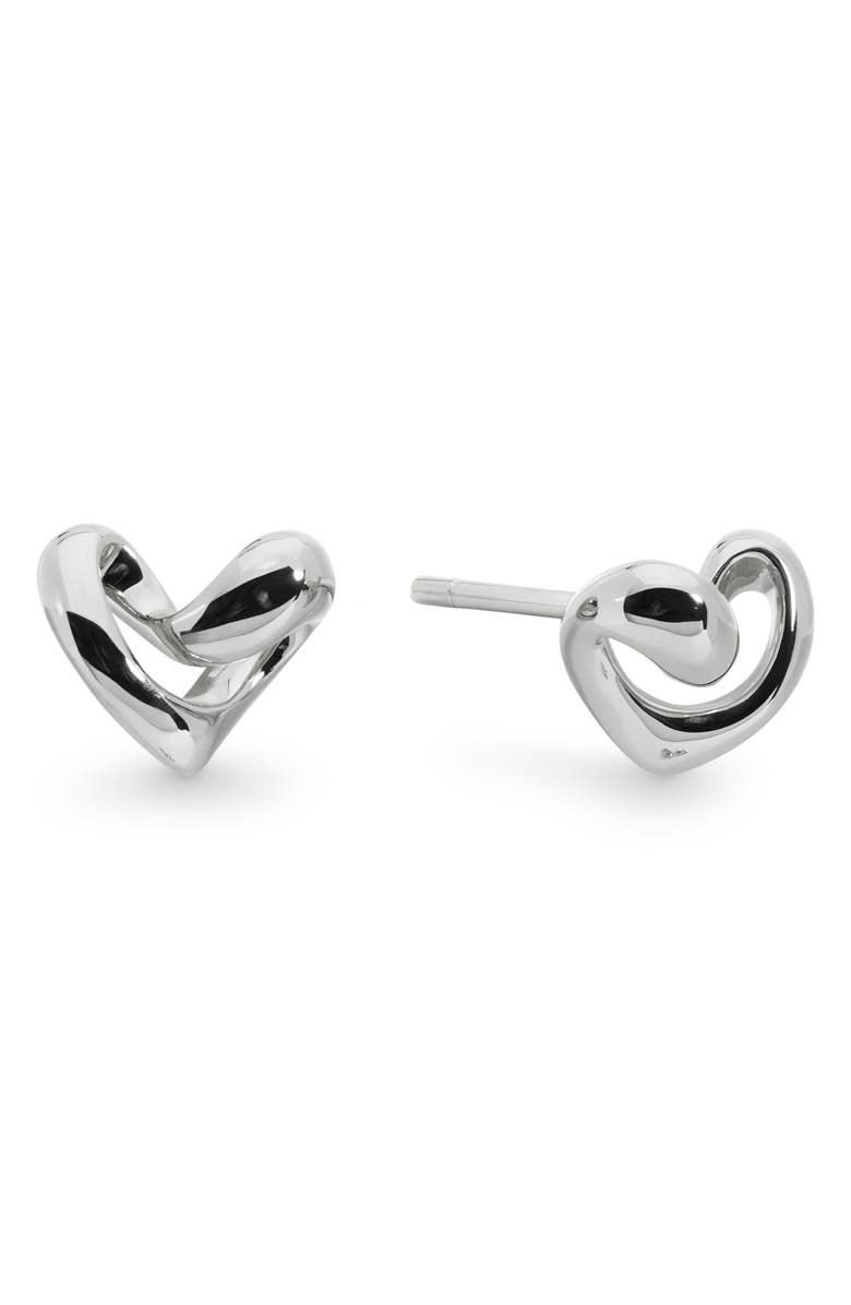 Monica Vinader Infinity Heart Stud Earrings, Alternate, color, 