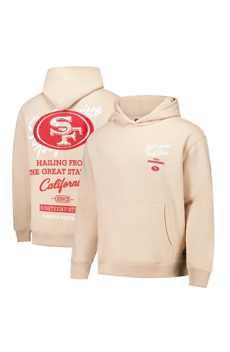 THE WILD COLLECTIVE Unisex The Wild Collective Cream San Francisco 49ers Fleece Pullover Hoodie, Main, color,