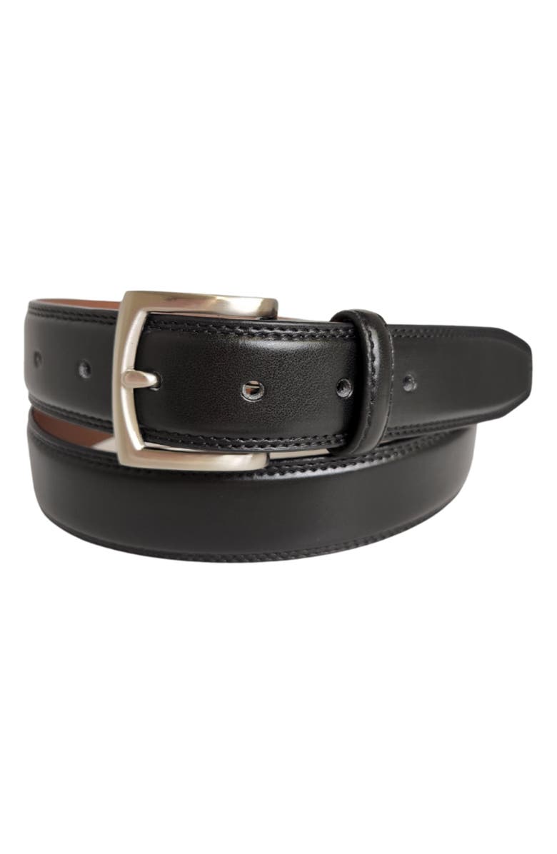 Vince Camuto Double Stitch Leather Belt, Main, color,