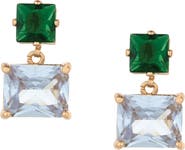 Ettika Crystal Square Drop Earrings
