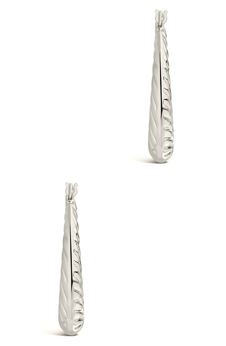 Sterling Forever Delia Hoop Earrings, Alternate, color, Silver