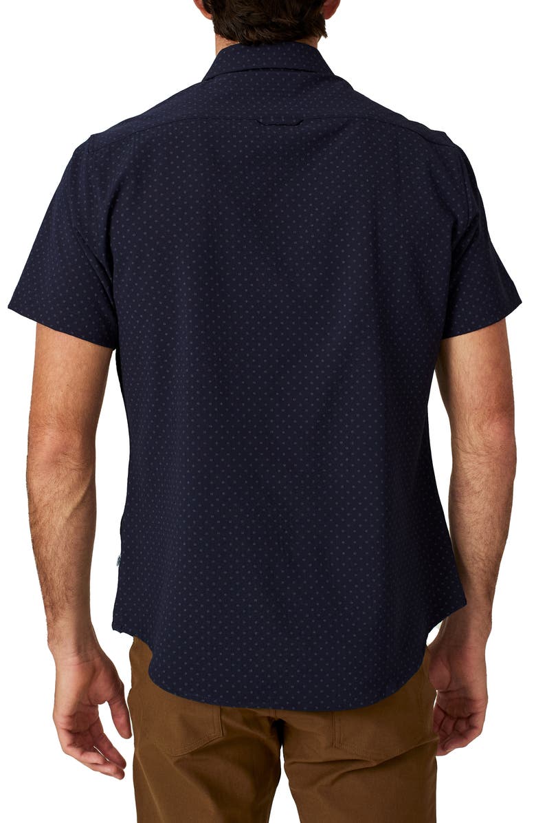 7 Diamonds Hana Neat Short Sleeve Stretch Button-Up Shirt, Alternate, color, 