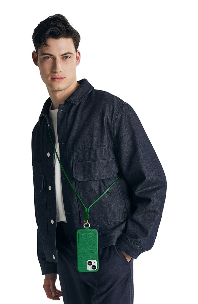MAISON de SABRÉ Sling Phone Case, Alternate, color, Emerald Green
