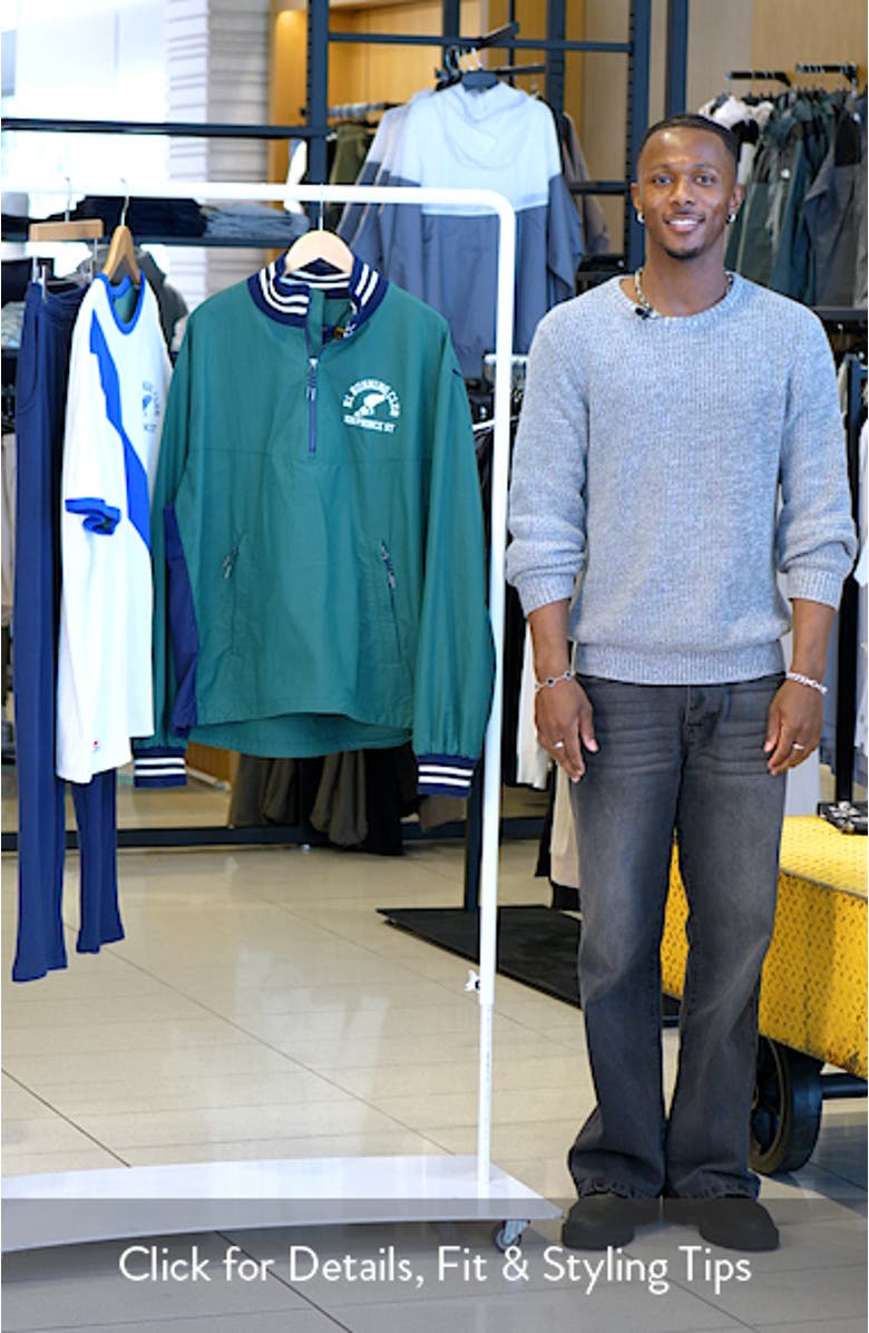 Ripstop Water Repellent Quarter Zip Graphic Pullover, sales video thumbnail