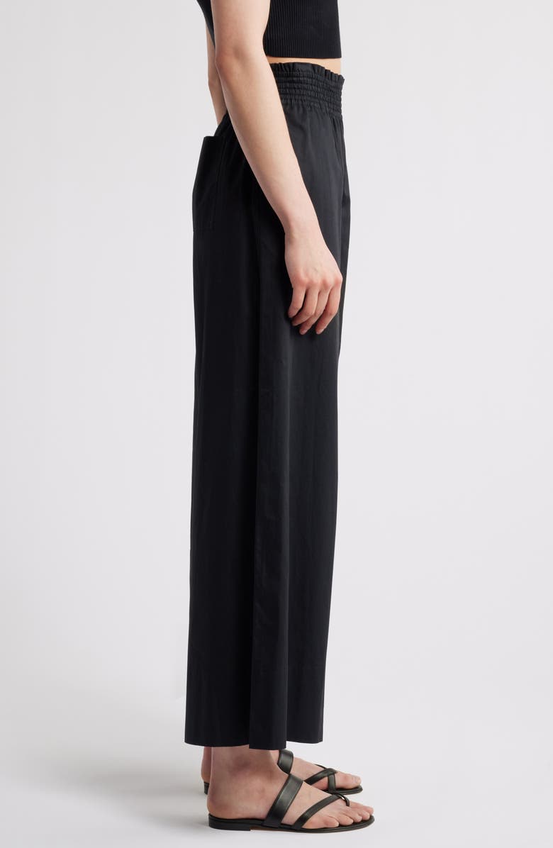 Solid & Striped Twyla Wide Leg Cotton Pants, Alternate, color, Noir