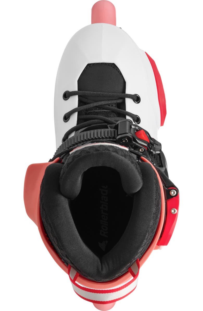 Rollerblade Apex Adjustable Girls Inline Skates, Alternate, color, Platinum/Coral