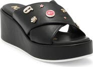 KARL LAGERFELD PARIS Caleigh Macaron Crisscross Wedge Sandal