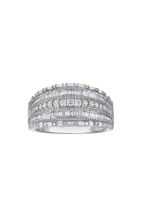 Sterling Silver Lab Grown Diamond Ring
