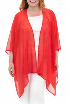 Semi Sheer Open Front Topper