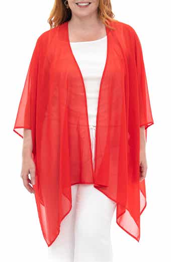 Semi Sheer Open Front Topper