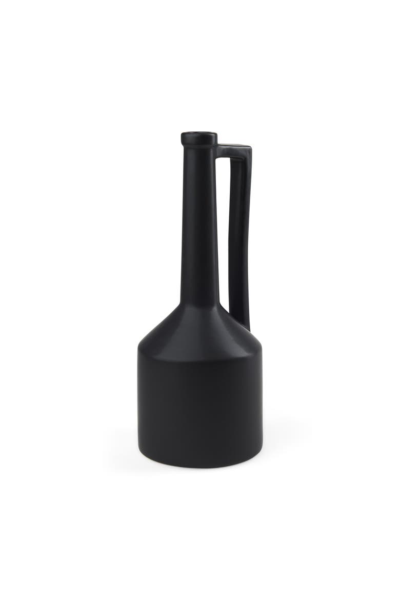 Burton Ceramic Jug Vase, Main, color, Black