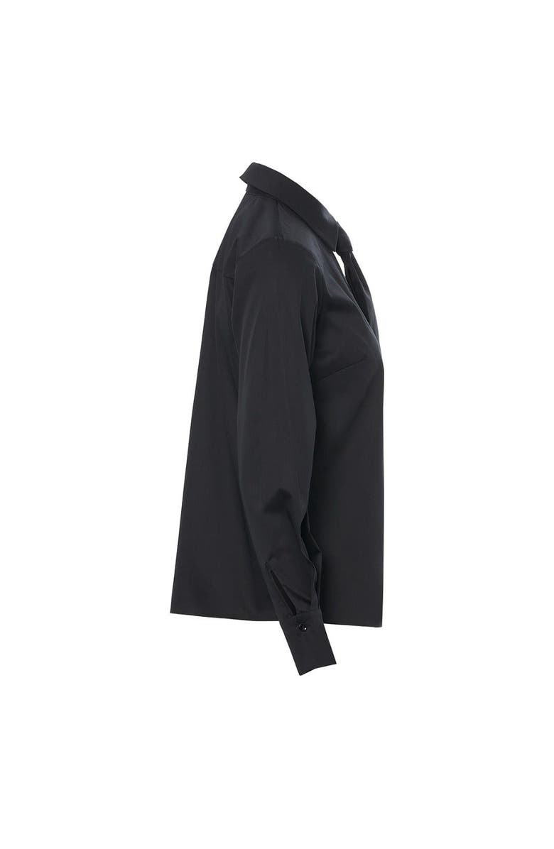 Gizia Printed Tie-Neck Blouse, Alternate, color, Black