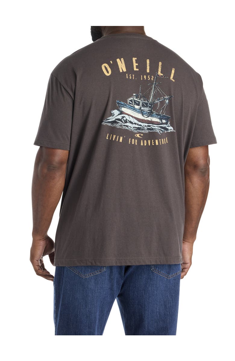 O'Neill Big & Tall Adrift Graphic Tee, Alternate, color, Graphite