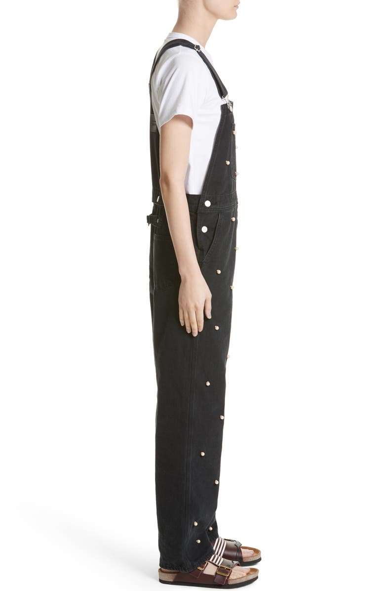 Tu es mon Trésor Imitation Pearl Embellished Overalls, Alternate, color,
