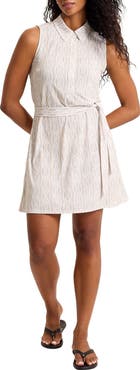 Tommy Bahama Carmela Canopy Tie Waist Sleeveless Dress