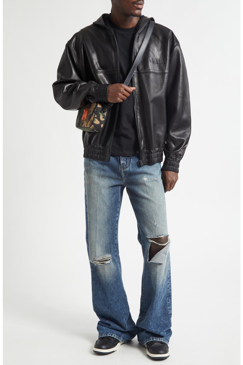 Slashed Straight Leg Jeans, Alternate, color, DENIM LAPIS