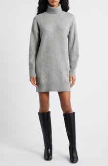 MANGO Taldote Turtleneck Long Sleeve Sweater Dress