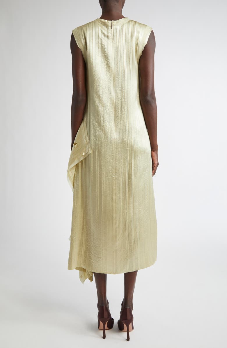 Jason Wu Collection Stripe Sleeveless Crinkled Satin Shift Dress, Alternate, color, Pistachio