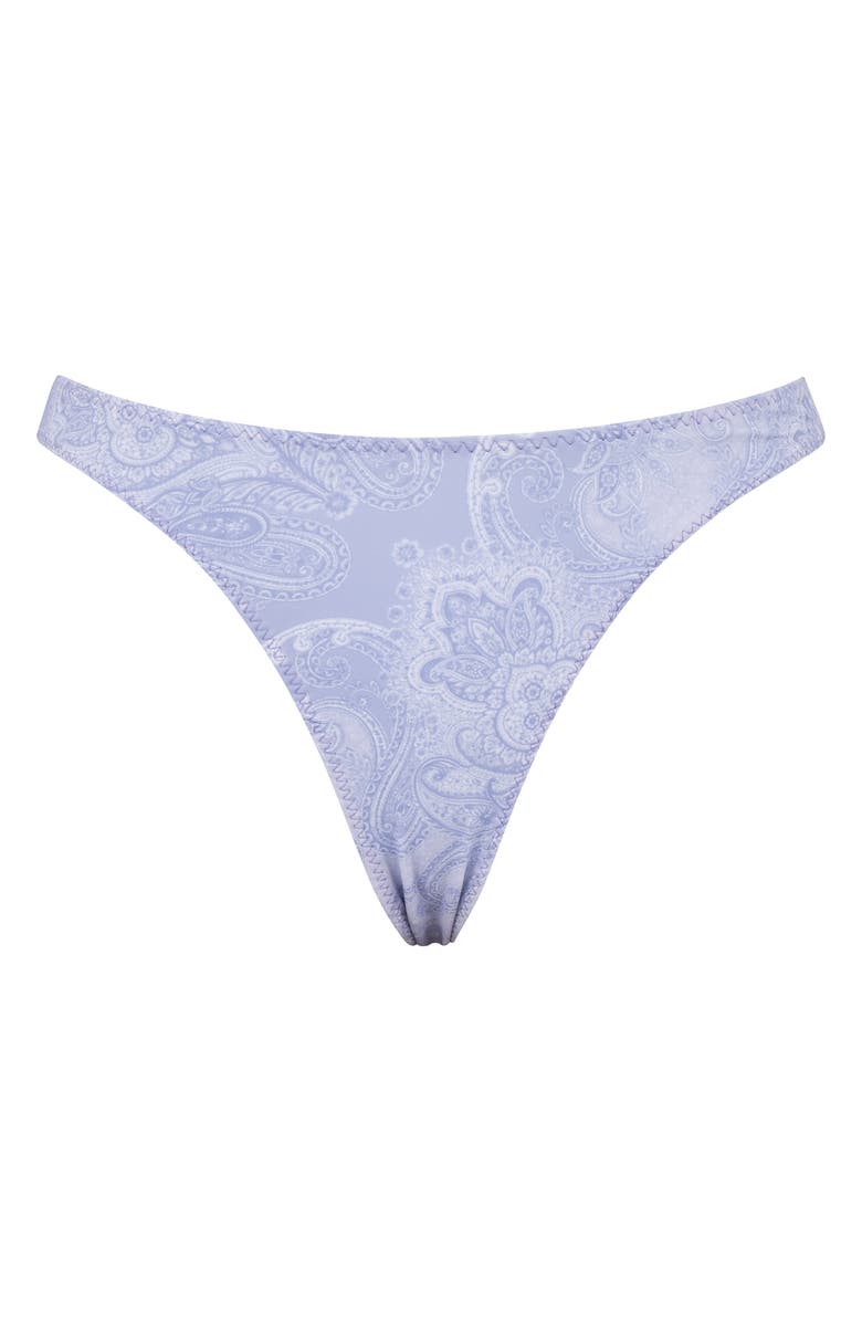 HOUSE OF CB Capri Paisley High Leg Bikini Bottoms, Alternate, color, Lavender Paisley