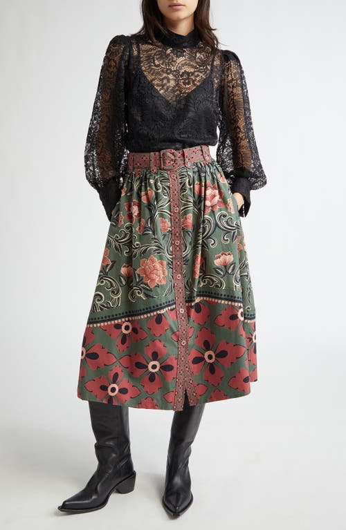 FARM RIO FARM RIO LONG SLEEVE LACE SHIRT