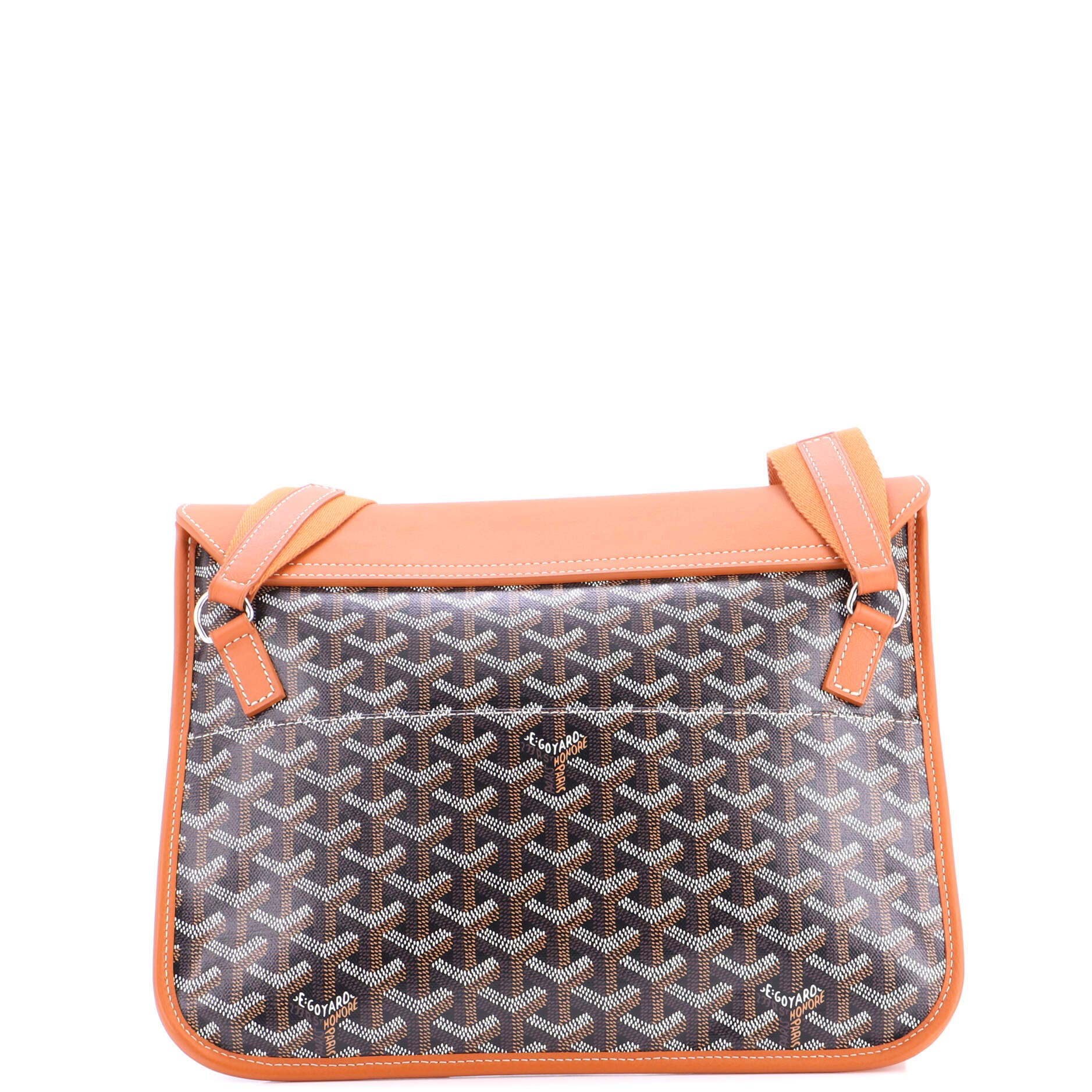 Pre-Owned Goyard Coursier Messenger Bag Coated Canvas and Leather, Alternate, color, Brown