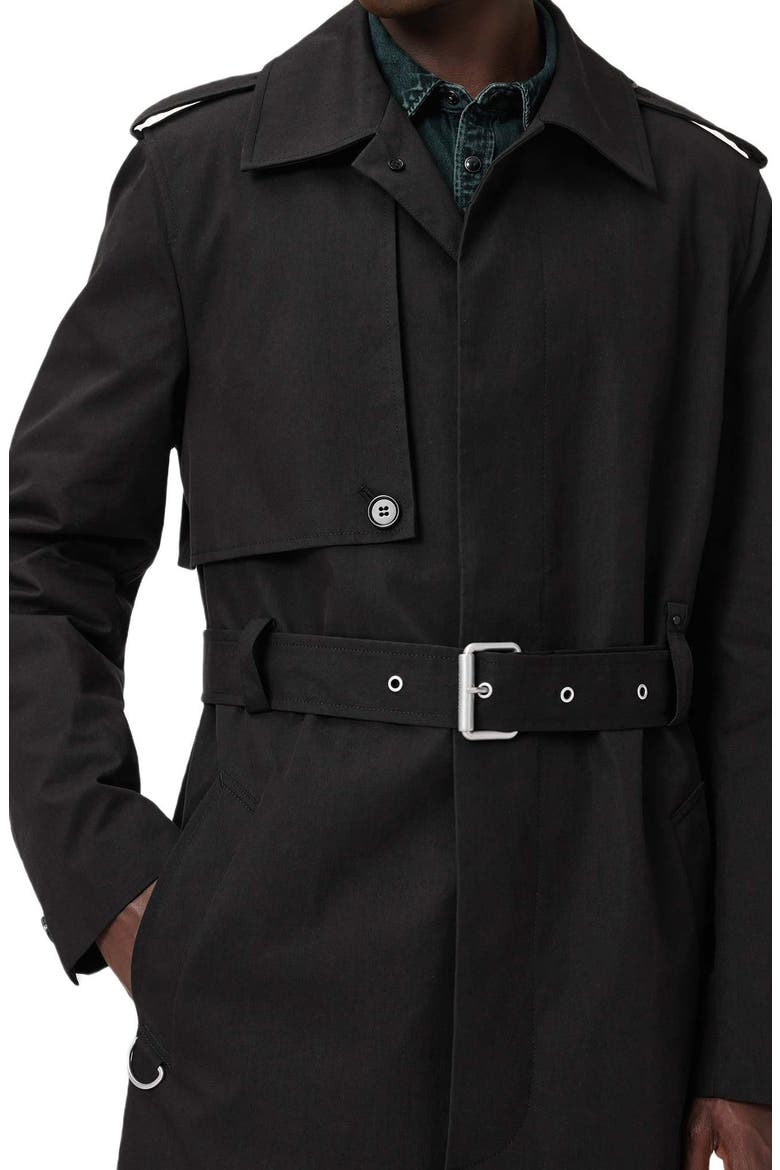 Bastille Trench Coat, Alternate, color, BLACK