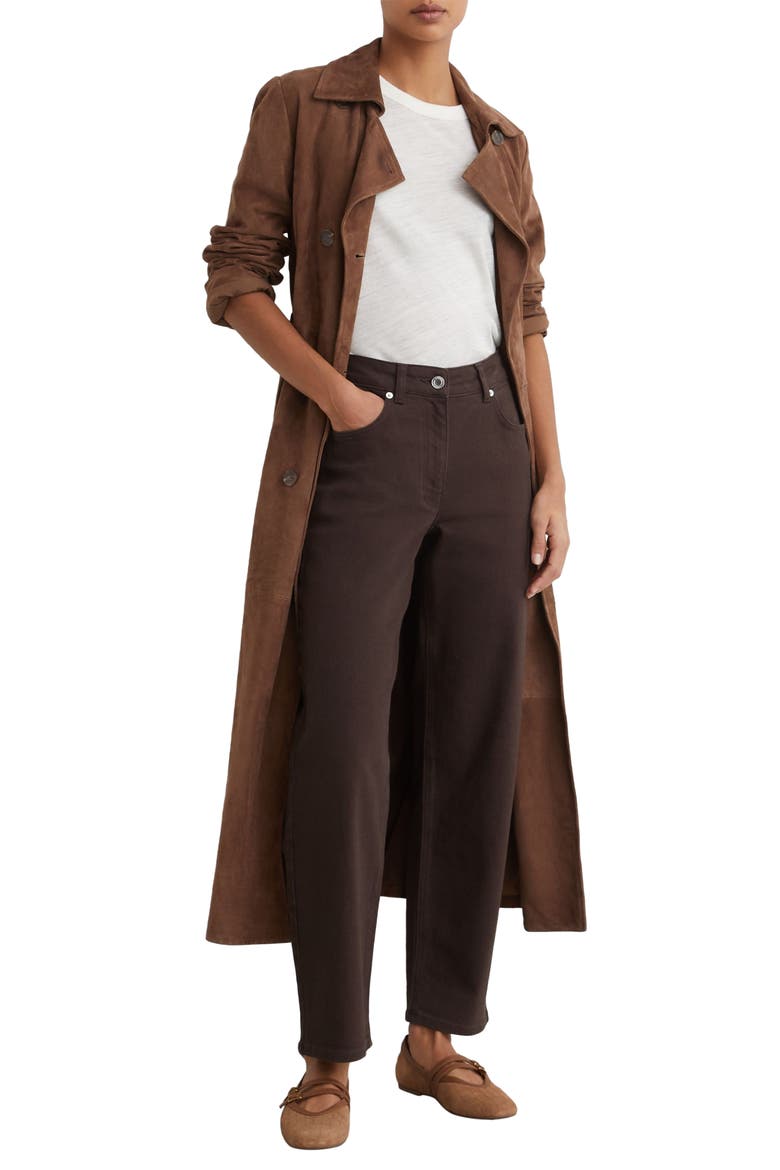 Selin Mid Rise Straight Leg Jeans, Alternate, color, CHOCOLATE