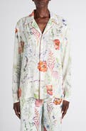 McQueen Meadow Floral Piped Pajama Shirt
