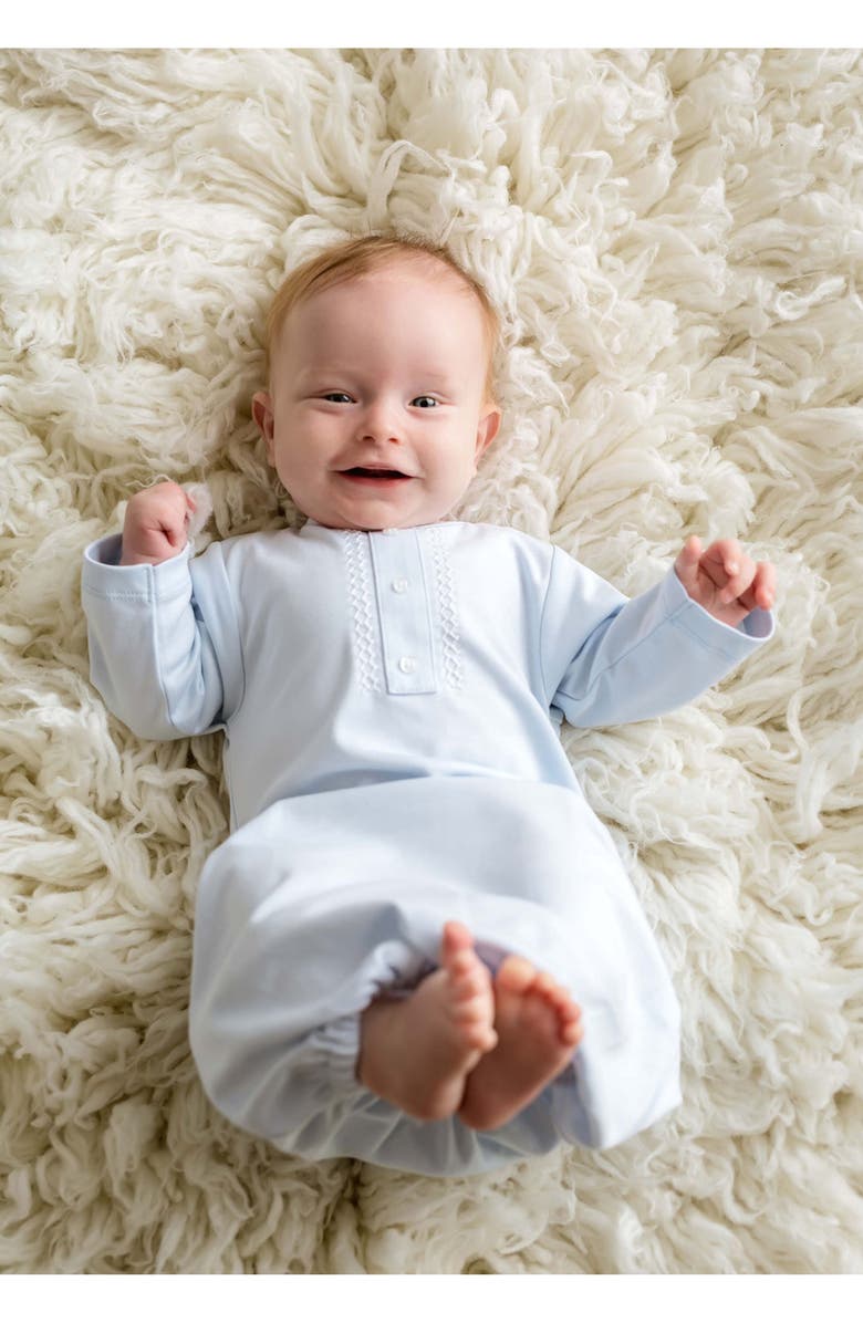 Cuclie Layette Gown, Alternate, color, Light Blue