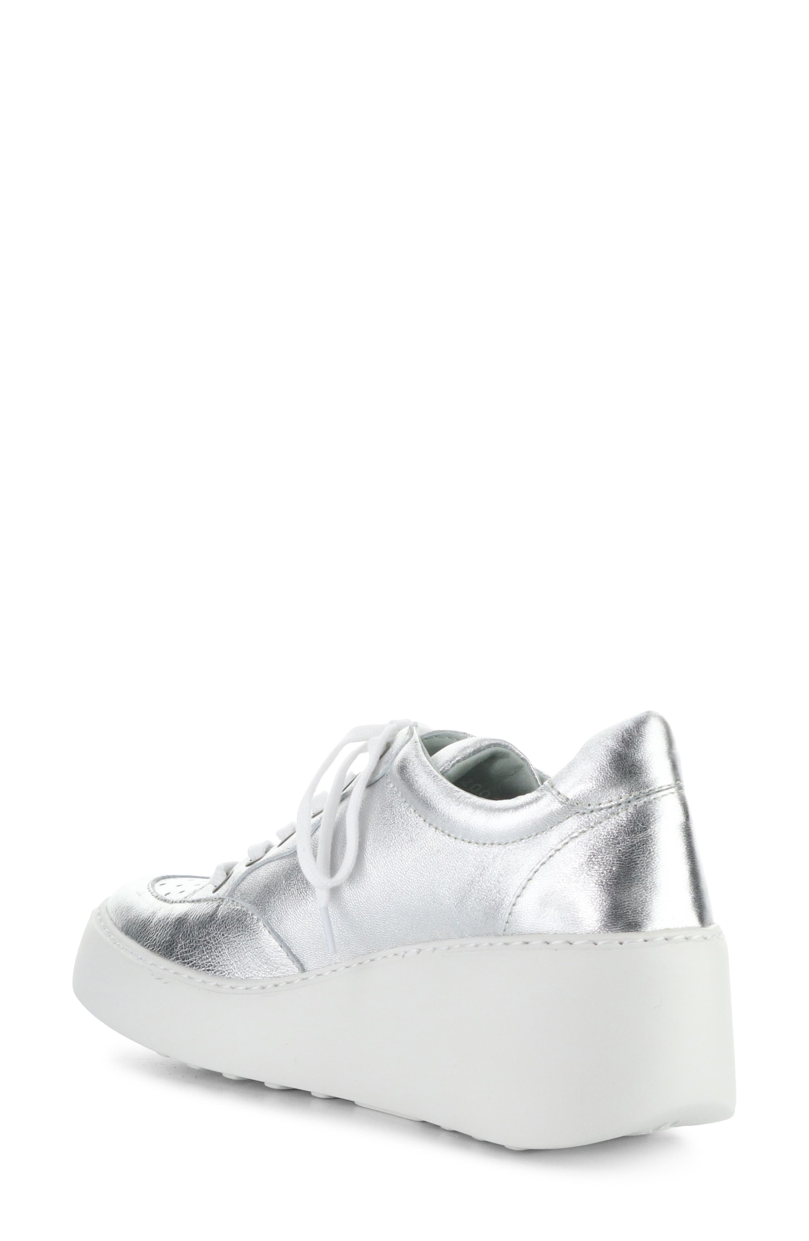 Fly London Derk Platform Wedge Sneaker, Alternate, color, 002 Silver