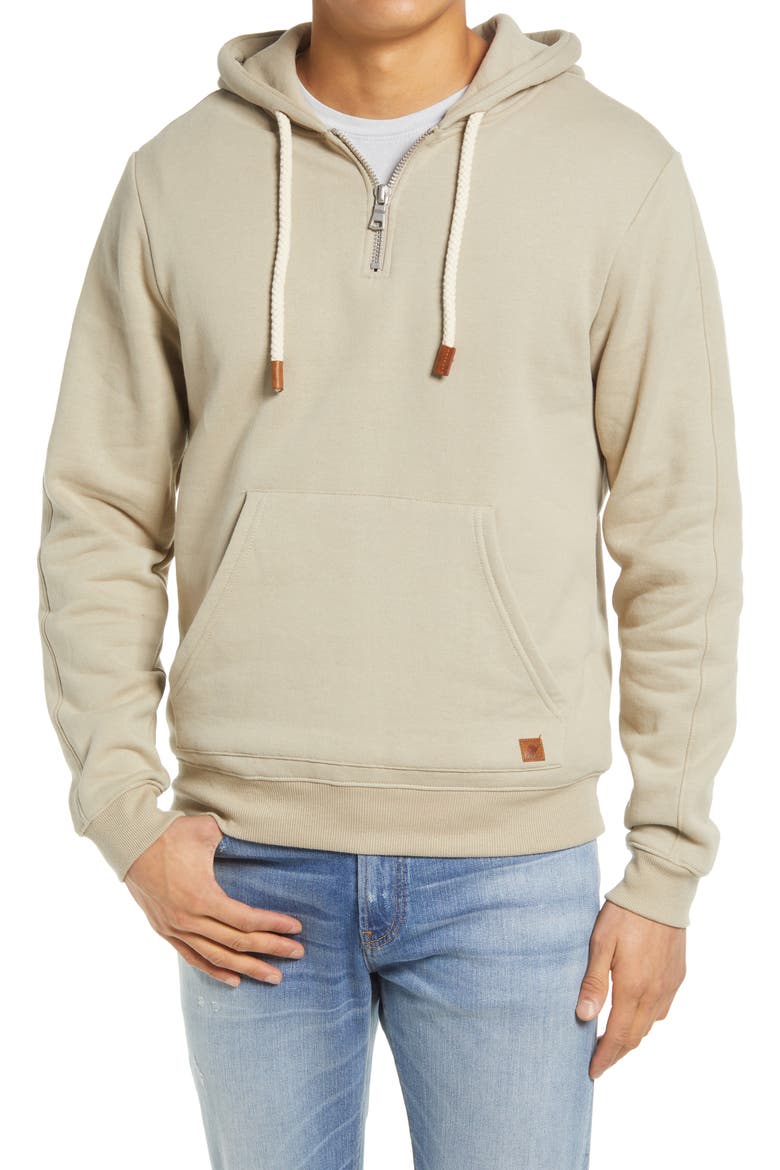Slater Quarter Zip Hoodie, Main, color, LONDON FOG