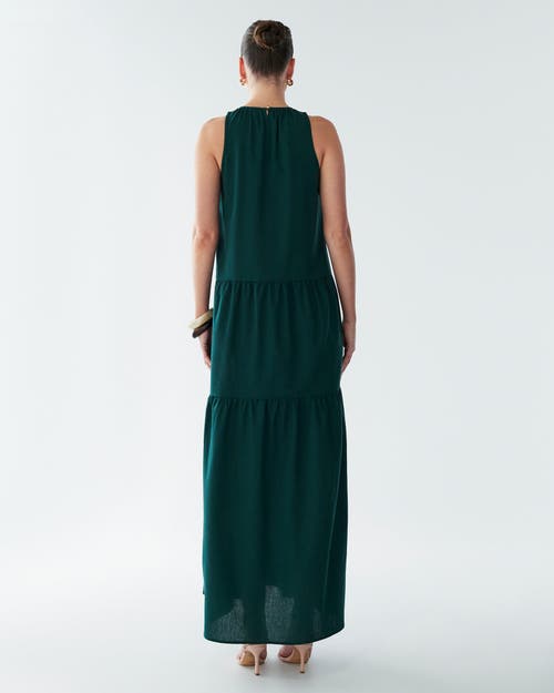 Bwldr Rain Maxi Dress In Green