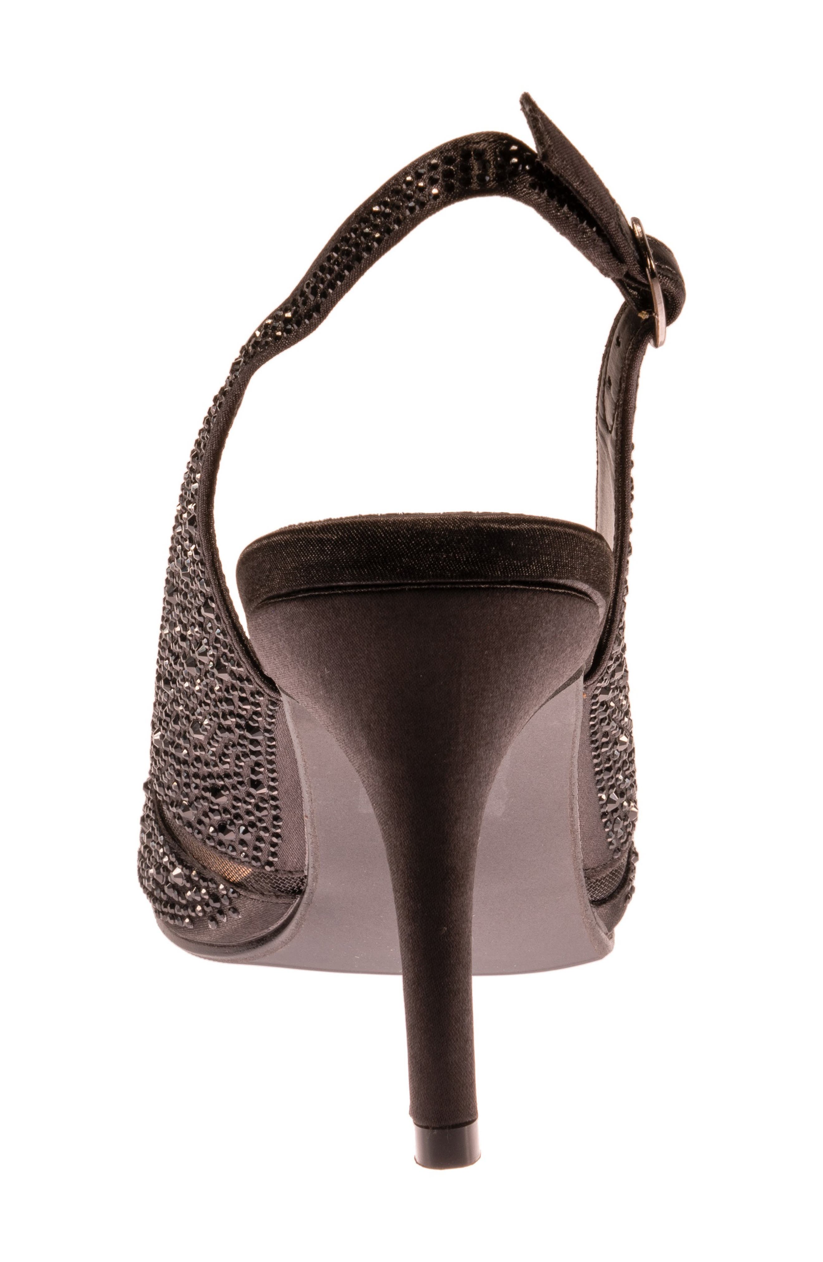 LADY COUTURE Rhinstone Slingback Sandal, Alternate, color, Black