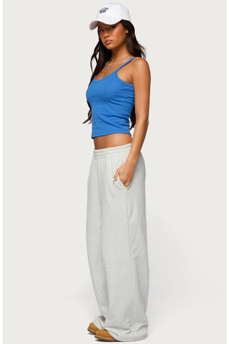 Basic Babe Stretch Cotton Crop Camisole, Alternate, color, BLUE