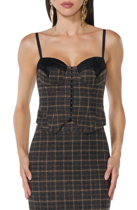 Plaid Corset Top