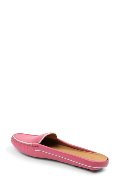 Shop Patricia Green Jill Piped Mule In Hot Pink/white Leather