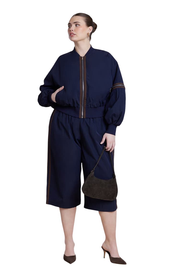Nylon Track Jacket, Alternate, color, NIGHT SKY