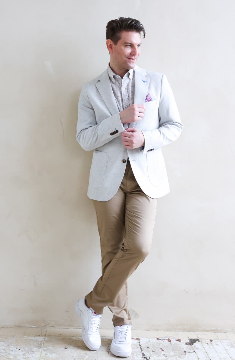 TailorByrd Stretch Cotton Chino Pants, Alternate, color, Khaki