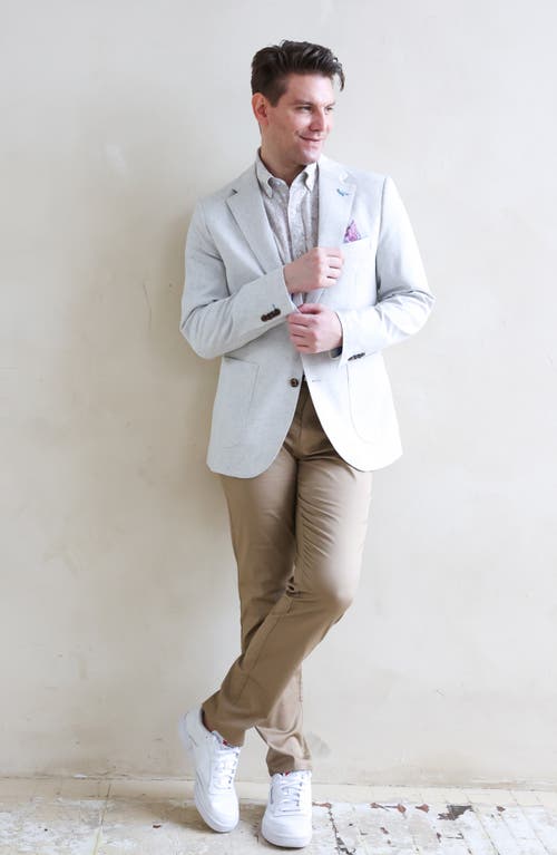 Tailorbyrd Stretch Cotton Chino Pants In Brown