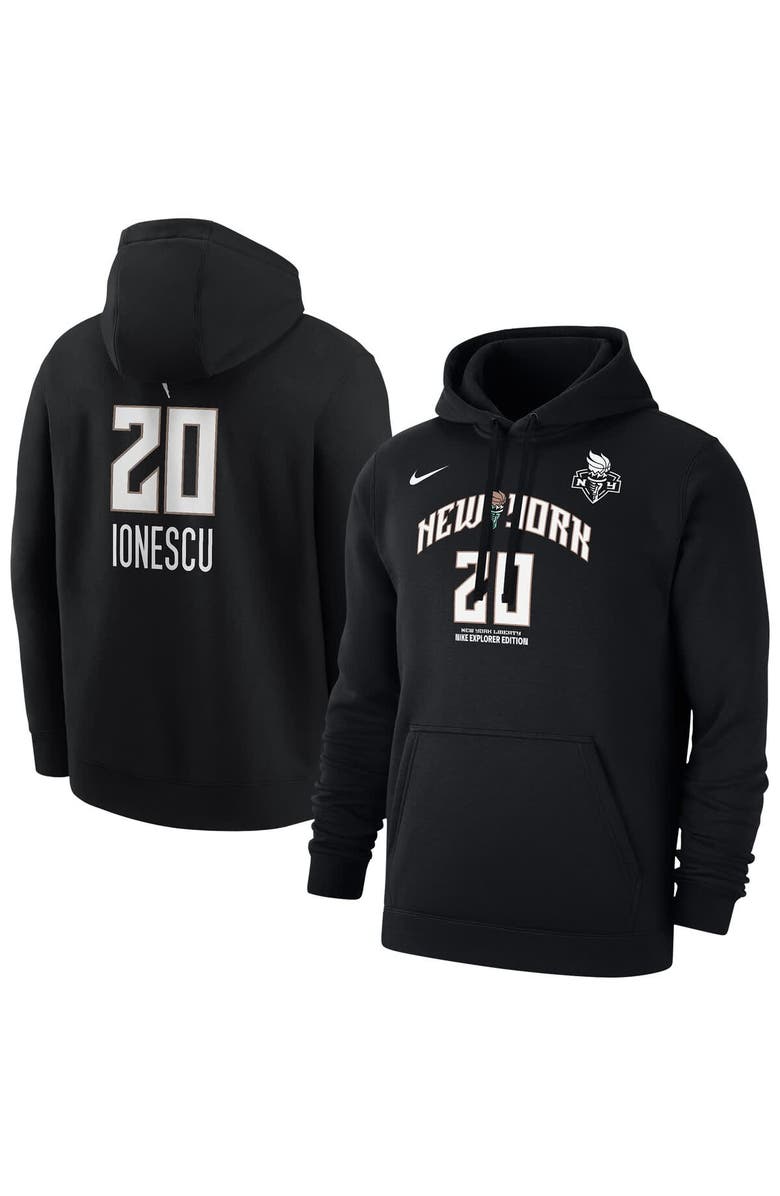 Nike Men's Nike Sabrina Ionescu Black New York Liberty Explorer Edition Name & Number Pullover Hoodie, Alternate, color, Black