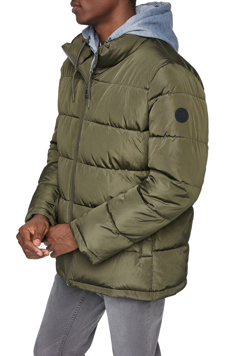 Hooded Puffer Jacket, Alternate, color, OLIVE