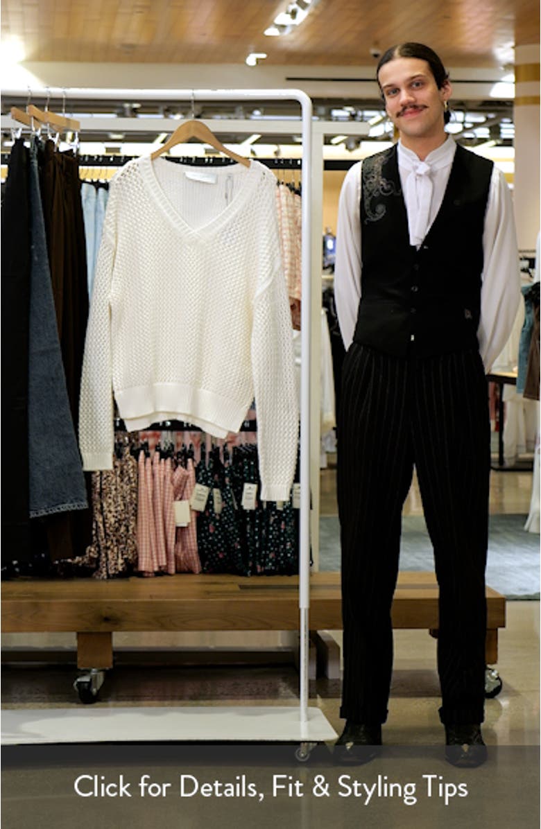 Tate Open Stitch Cotton Blend Sweater, sales video thumbnail