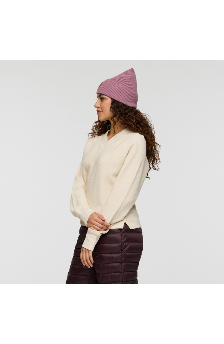 Cotopaxi Atajo Long-Sleeve Waffle V-Neck - Women's, Alternate, color, Cream